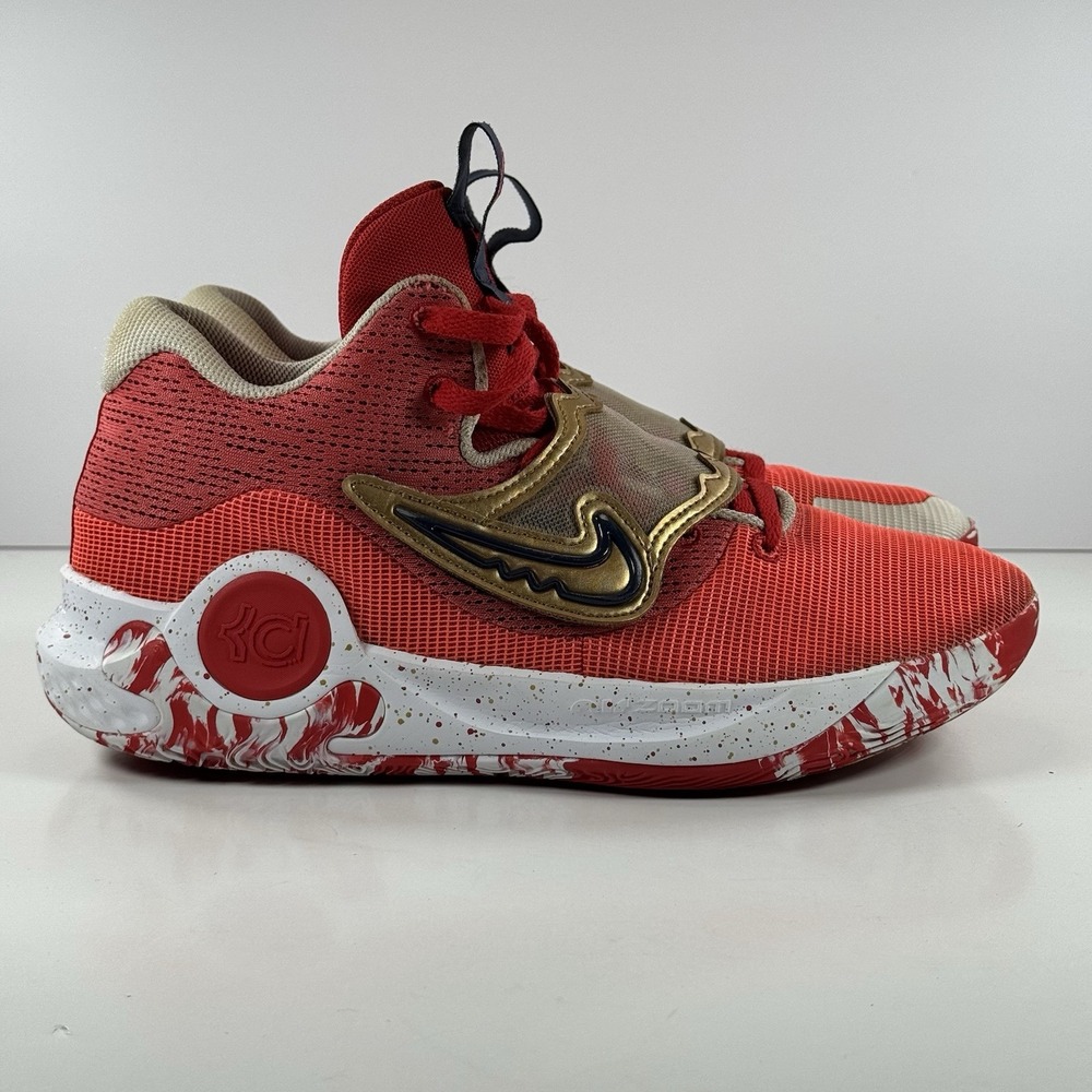 Nike KD Trey 5 X Shoes DD9538 600 University Red/Metallic Gold Men's Size 9.5‎